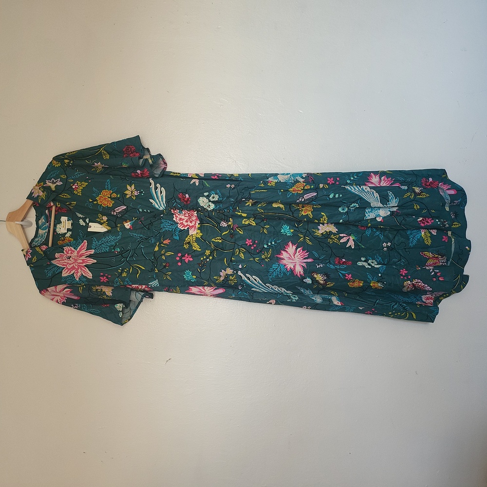 Nwt Anthropologie Maeve Buttonfront Shirt Dress sz-14